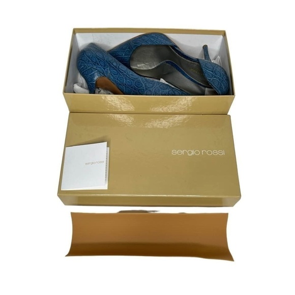 SERGIO ROSSI • PELLE HEELS W/ BOX & SOLE PROTECTORS (41) - Picture 10 of 11